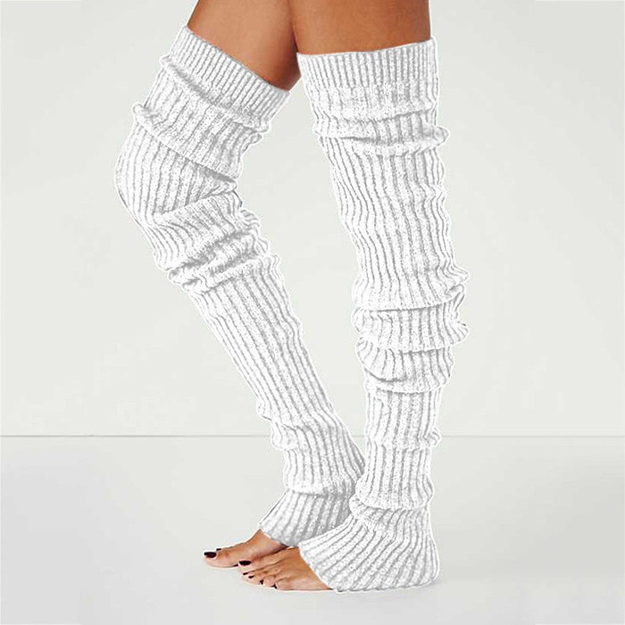 Wholesale Socks Acrylic Solid Color Over Knee Knit Pile Socks Stockings JDC-SK-QAng016