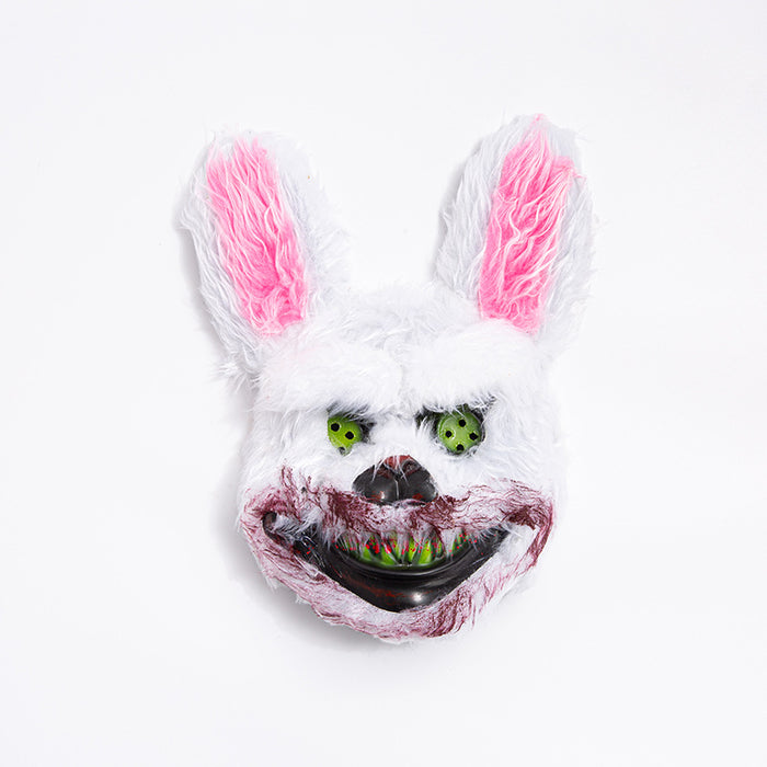 Wholesale Mask Plastic Halloween Party Plush Bloody Horror Rabbit MOQ≥2 JDC-FM-ZhuiK002