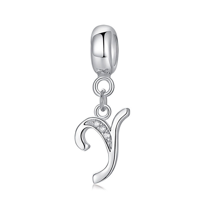 Wholesale 26 English letter pendants sterling silver diy accessories JDC-CS-YZC003