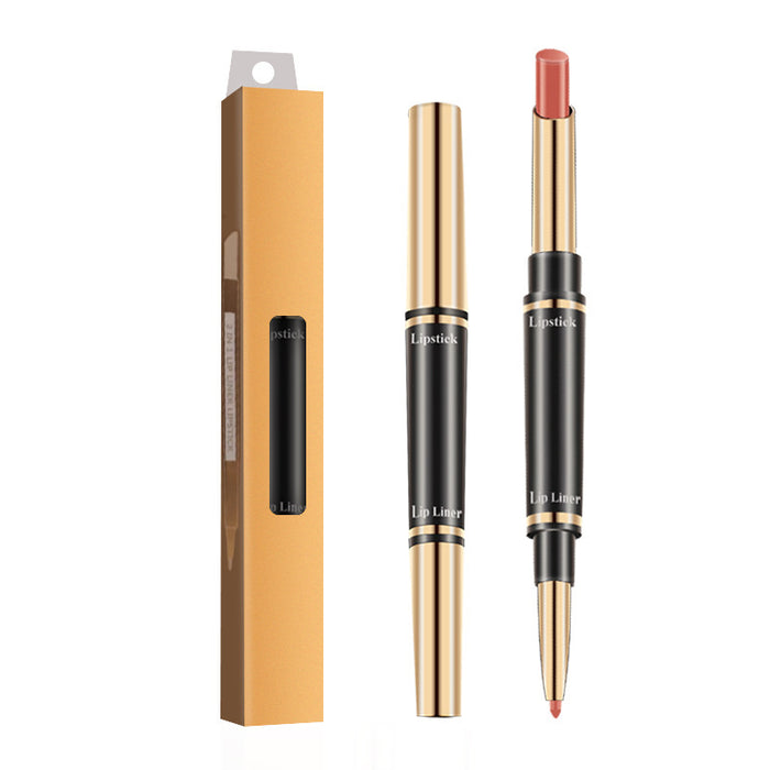 Pen de doble lápiz labial de dos brazalete al por mayor no revoltante de maquillaje y desarrollo de color Tubo delgado Lipstick Lip Lip Liner JDC-MK-MTENG004