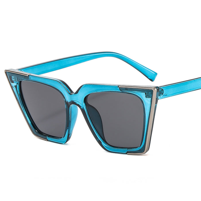Wholesale PC Large Frame Cat Eye Sunglasses MOQ≥2 JDC-SG-AWE003