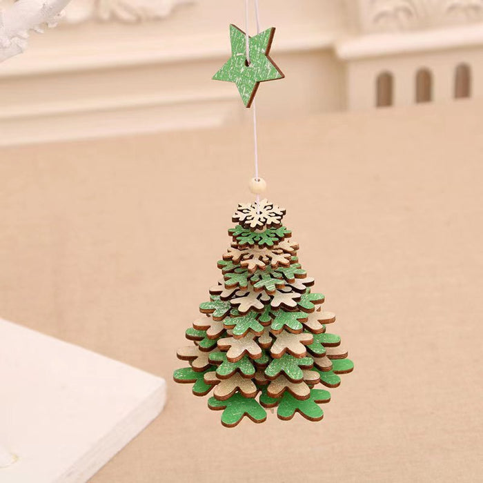 Wholesale Decorations Wooden Christmas Wooden Bell Pendant MOQ≥4 JDC-DCN-PuY001