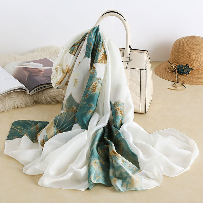 Wholesale Silk Scarf Yourou Yarn Travel Sunscreen Shawl MOQ≥2 JDC-SS-SiYa002