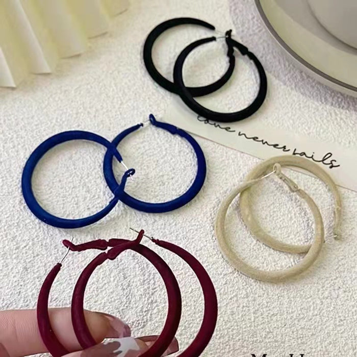 Wholesale Earrings Metal Vintage Flocked Circles JDC-ES-HM010