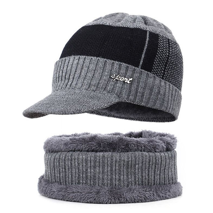 Hat Polyéster de sombrero al por mayor Bufanda de sombrero de punto de invierno cálido Juego de 2 piezas JDC-FH-Meiq001