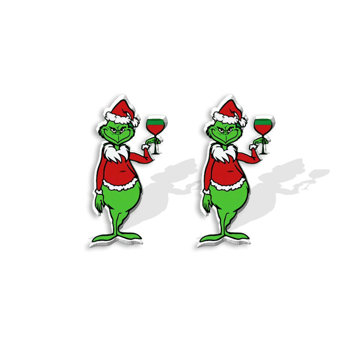 Pendientes al por mayor Pendientes acrílicos de dibujos animados de navidad (M) JDC-ES-Xiangl051