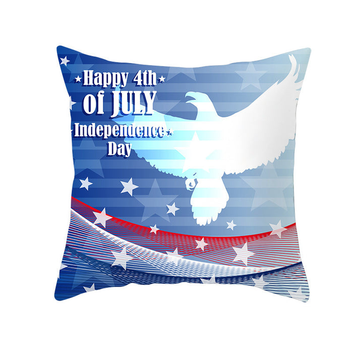 Wholesale 4th of July Independence Day Pillowcase Peach Skin Print MOQ≥2 JDC-PW-Jinze001