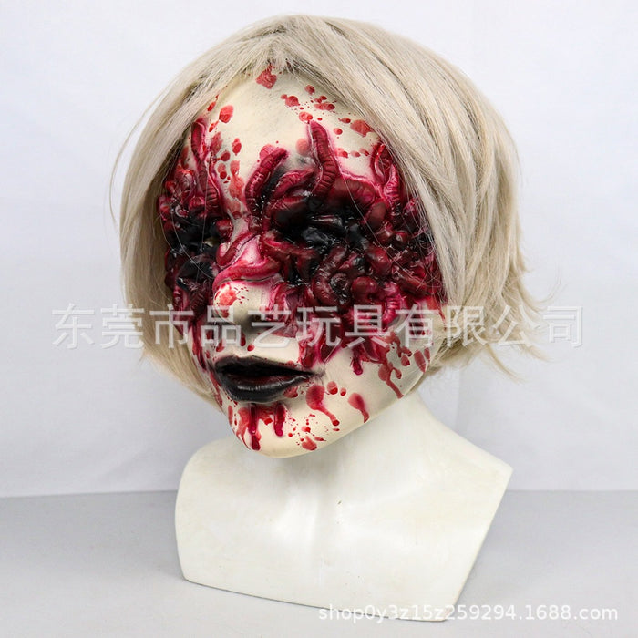 Horror de Halloween de látex al por mayor cabello blanco Masilla femenina JDC-FM-Piny004