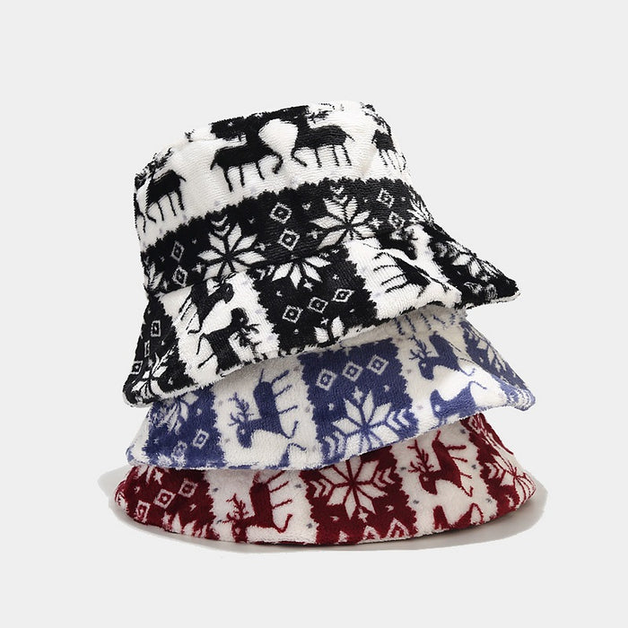 Wholesale Hat Polyester Fawn Pattern Shade Bucket Hat MOQ≥2 JDC-FH-LvYi033