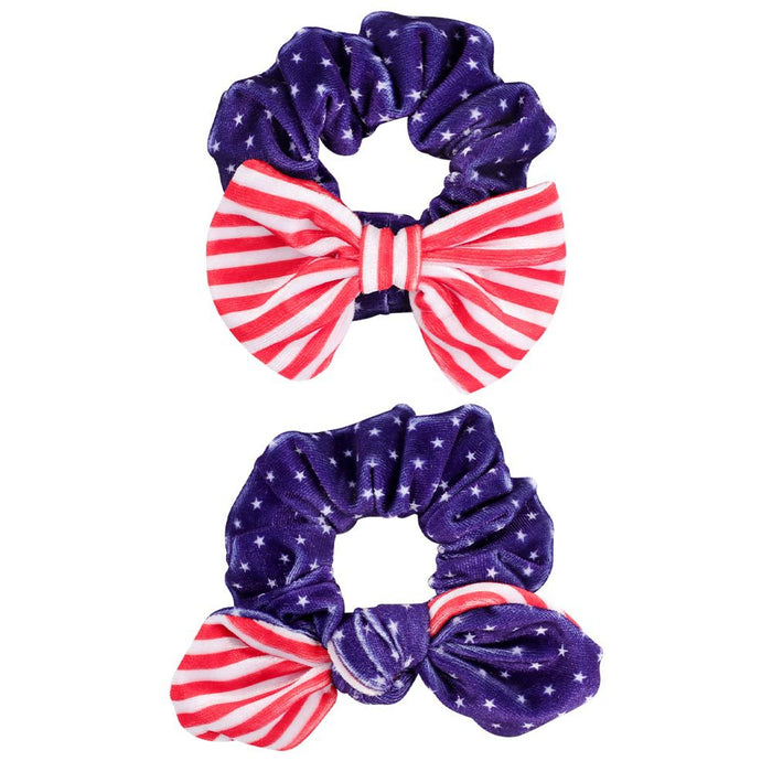 Wholesale 4th of July Independence Day Children Stitching Bow Hair Bands MOQ≥3 JDC-HS-HaiS002