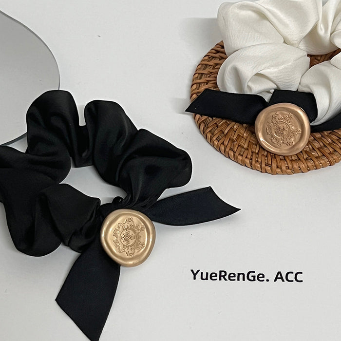Wholesale hair rope cloth black and white bow JDC-HS-YueRG002