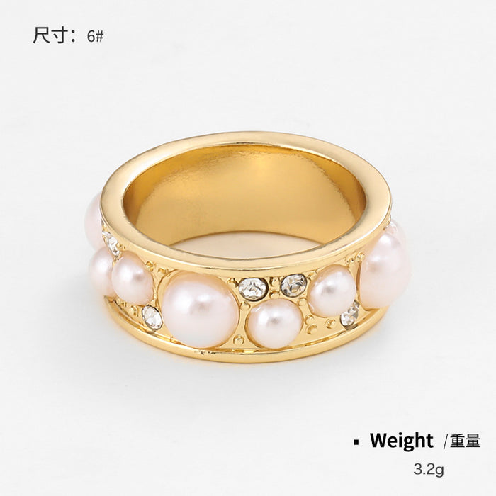 Wholesale Rings Alloy Pearl Set Combination JDC-RS-KenJ004