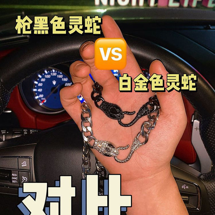 Wholesale Necklace Alloy Gun Black Spirit Snake Clavicle Chain JDC-NE-JiSha003