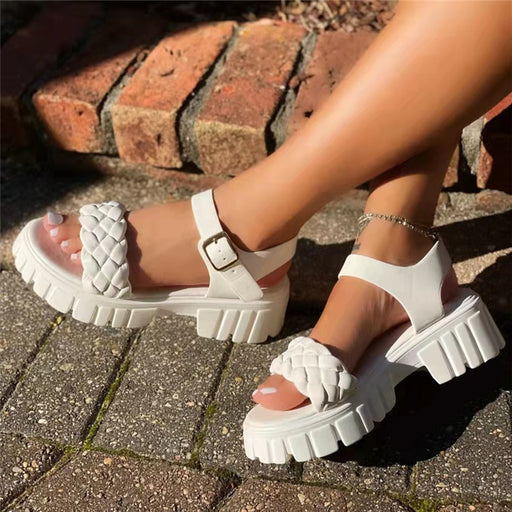 Jewelry WholesaleWholesale plus size women's shoes thick sole buckle casual beach sandals JDC-SD-ZuX004 Sandal 足享 %variant_option1% %variant_option2% %variant_option3%  Factory Price JoyasDeChina Joyas De China