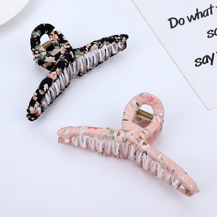 Wholesale hair clips plastic floral shark clips JDC-HC-MDL003