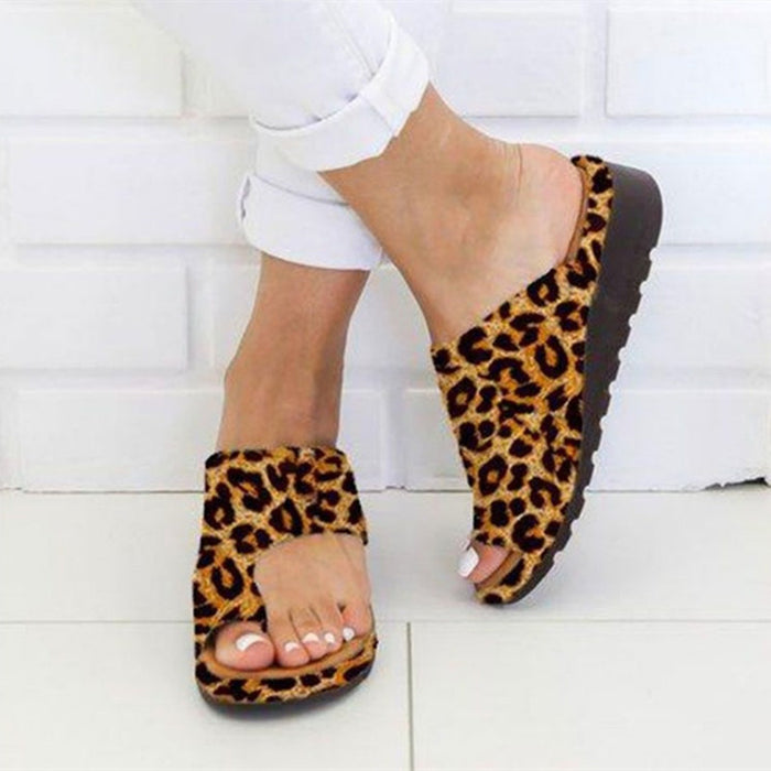 Wholesale Outerwear Leather Wedge Heel Toe Sandals JDC-SD-LBX001