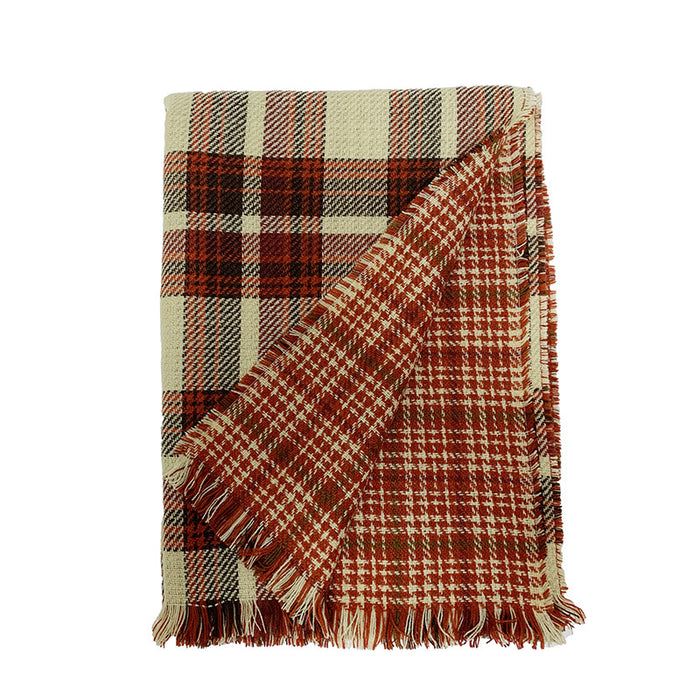 Wholesale Scarf imitation cashmere warm winter shawl British red plaid JDC-SF-Zhenl003