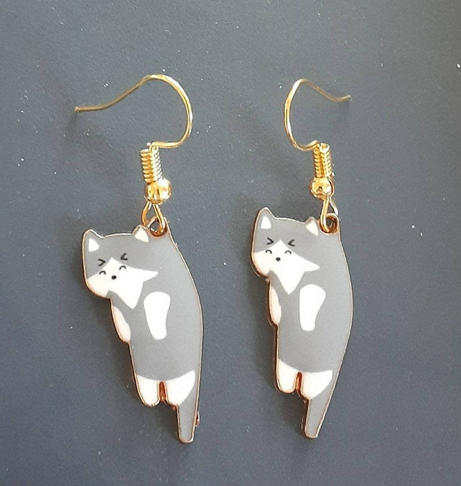 Wholesale Earrings Alloy Cartoon Kitten MOQ≥2 JDC-ES-FuSu013