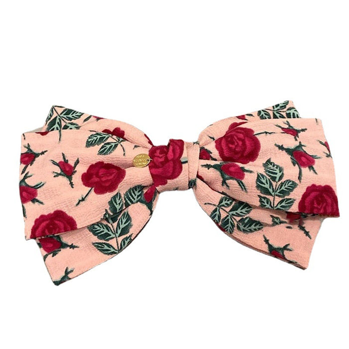 Wholesale Hair Clips Fabric Rose Bow Hair Clip MQO≥2 JDC-HC-Shengxuan001