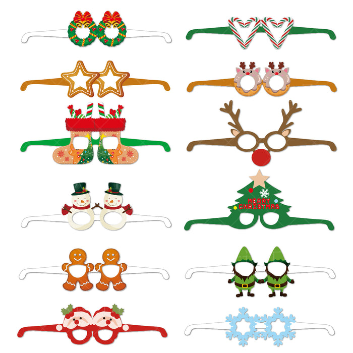 Wholesale Decorative Christmas Snowflake Glasses Ornaments MOQ≥30 JDC-DCN-MYS005