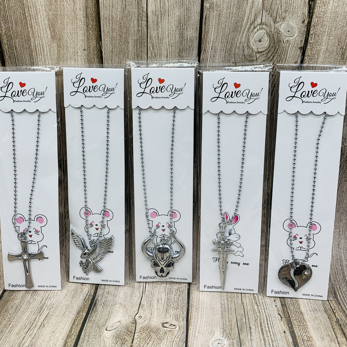Wholesale Cross Necklace Bullet Necklace Pendant Necklace Individual Pack MOQ≥12 JDC-NE-binbin001