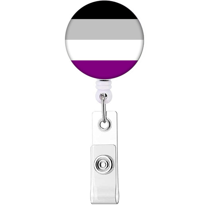 Wholesale Rainbow Flag Easy Pull Buckle LGBT Gay Badge ID Retractable Buckle MOQ≥10 JDC-KC-NDou001