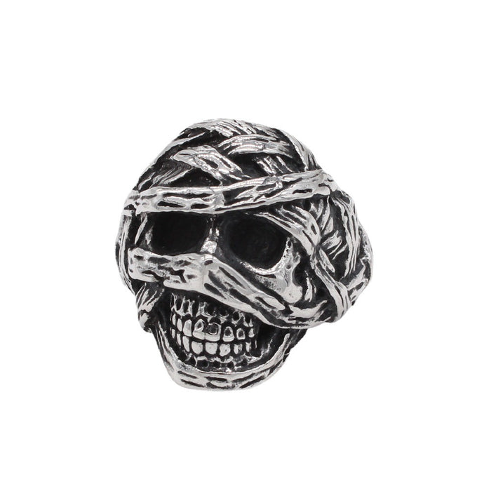 Wholesale Ring Men's Titanium Steel Bandage Mummy Skull JDC-RS-PREMZEX007
