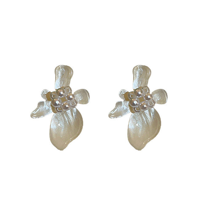 Wholesale Pearl Flower Acrylic Earrings JDC-ES-Fengm071