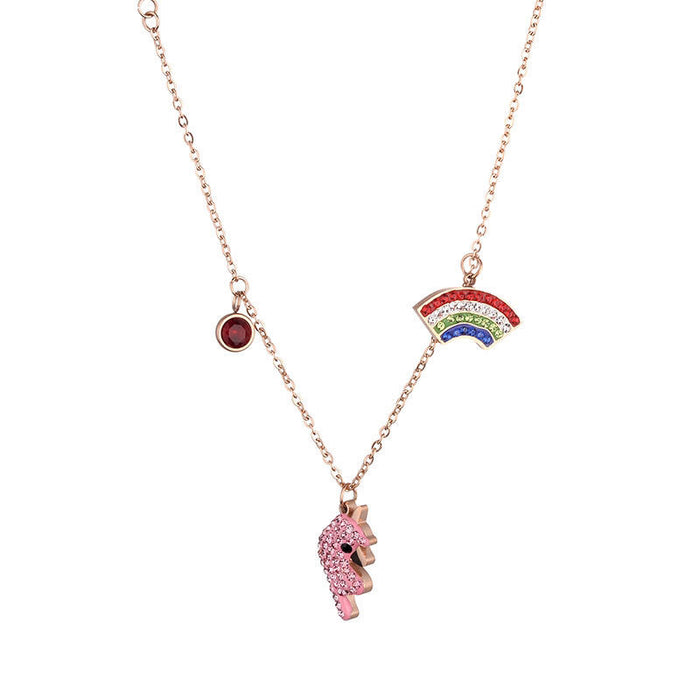 Jewelry WholesaleWholesale lovely girl rainbow Necklace (F) JDC-NE-YIB006 Necklaces 伊贝 %variant_option1% %variant_option2% %variant_option3%  Factory Price JoyasDeChina Joyas De China