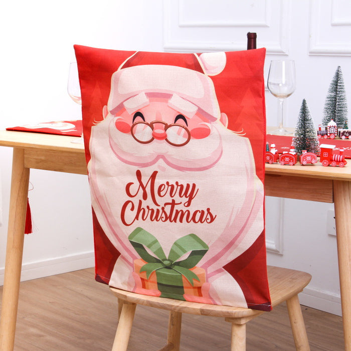 Tapa de silla de Navidad decorativa al por mayor Cartoon MOQ≥2 JDC-DCN-QIAOOC004