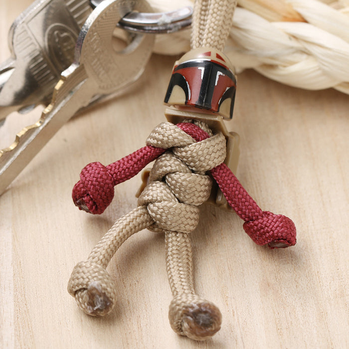 Wholesale Umbrella Rope Braided Doll Pendant Plastic Keychain (M) MOQ≥5 JDC-KC-MiaoY009