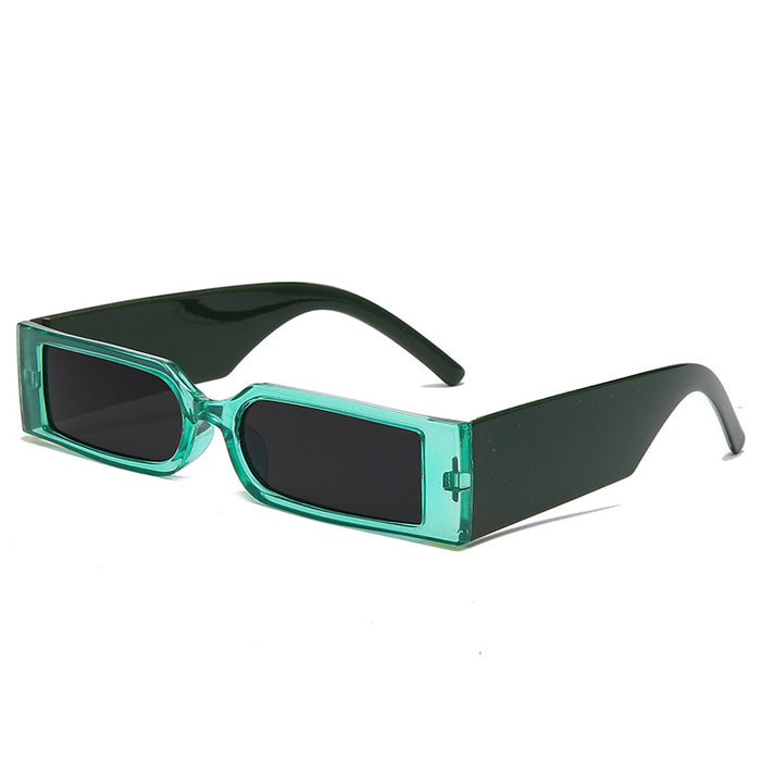 Gafas de sol de hip hop de color al por mayor Gafas cuadradas pequeñas piernas anchas JDC-SG-FEIW001