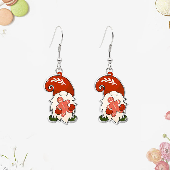 Wholesale Earrings Acrylic Christmas Gnome Old Man JDC-ES-XiangL054