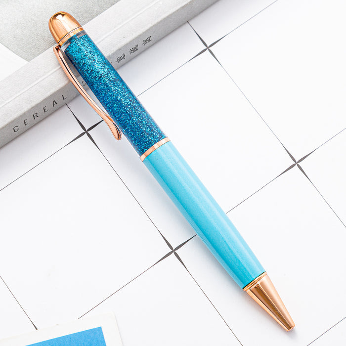 Bolle Pen Metal de bolígrafo al por mayor en el aceite deslumbra rápido y colorido arena JDC-BP-Hongd009