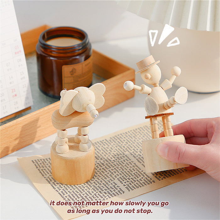 Wholesale Ornament Creative Puppet Wooden Small Animal Mini MOQ≥2 JDC-OS-ShangZ001