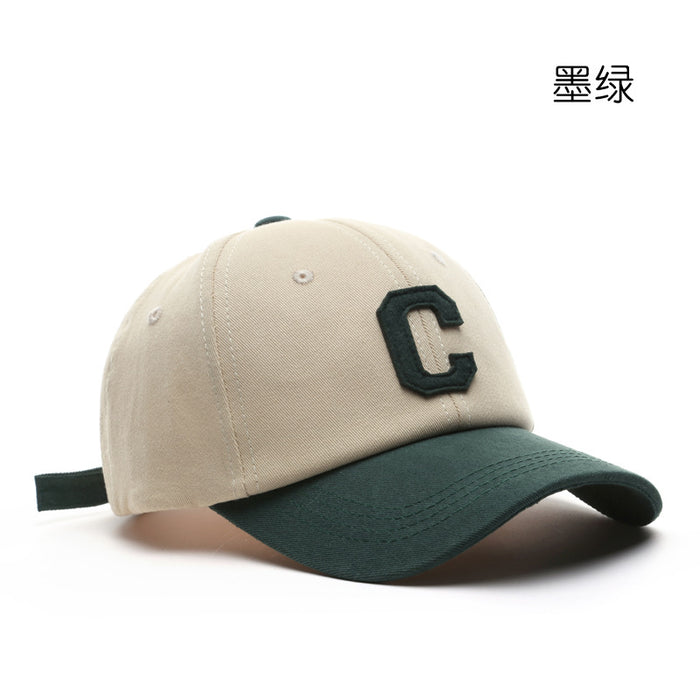 Wholesale Japanese retro simple letter patch stitching baseball cap JDC-FH-TLa004