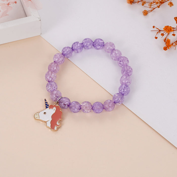 Wholesale Bracelet Alloy Resin Beads Children's Color Cartoon Pony MOQ≥2 JDC-BT-YongY018