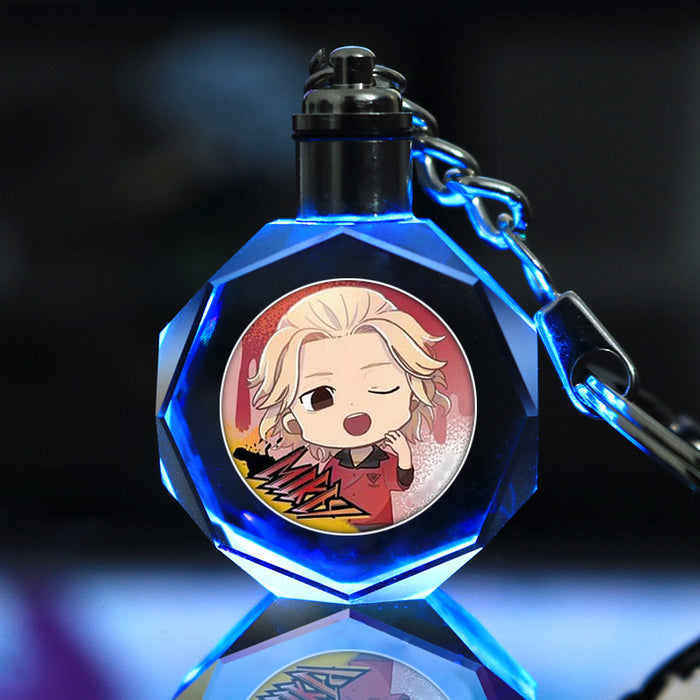 Wholesale Keychains Crystal LED Anime Peripherals Colorful Glow MOQ≥2 JDC-KC-LuoQ005