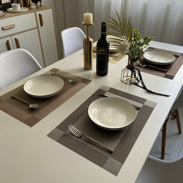 Wholesale PVC placemats waterproof and anti-scald dining table mat MOQ≥2 JDC-PS-Chaodu002