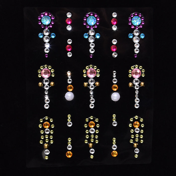 Wholesale Acrylic Stage Performance Face Stickers Drill Eye Crystal Stickers JDC-EY-YChi001