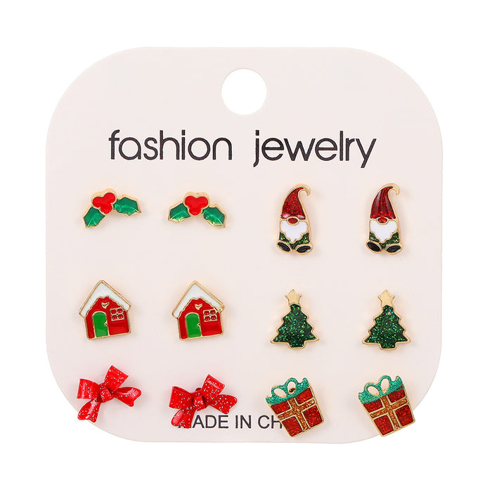 Wholesale Earrings Christmas Drops Alloy Santa Claus JDC-ES-D658