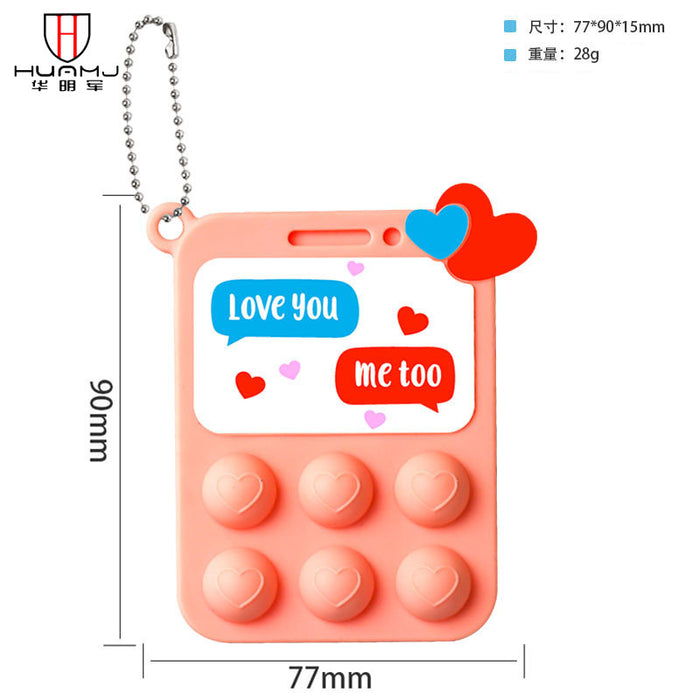 Jewelry WholesaleWholesale kids educational toy silicone decompression press le finger bubble keychain MOQ≥2 JDC-FT-HMJ021 fidgets toy 华明军 %variant_option1% %variant_option2% %variant_option3%  Factory Price JoyasDeChina Joyas De China