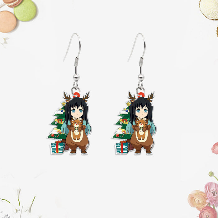 Wholesale Earrings Acrylic Christmas Anime Ear Hooks (M) JDC-ES-XiangL050