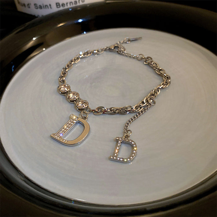 Wholesale diamond letter bracelet trend all-match design hand accessories JDC-BT-BY032