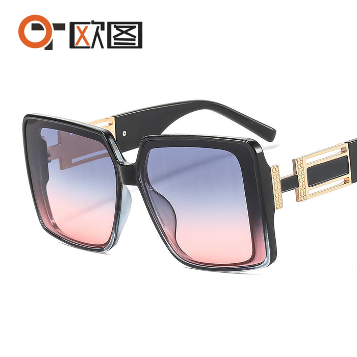 Wholesale Sunglasses AC Square Large Frame Color Sunscreen JDC-SG-OuT033