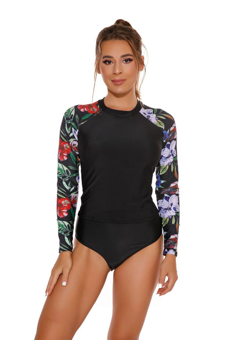 Wholesale Long Sleeve Polyester Surf Swimwear JDC-SW-Relang003