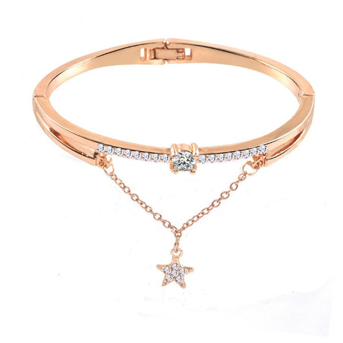 Wholesale Yunjin Five-pointed Star Diamond Fashion Crystal Bracelet JDC-BT-YunJ002