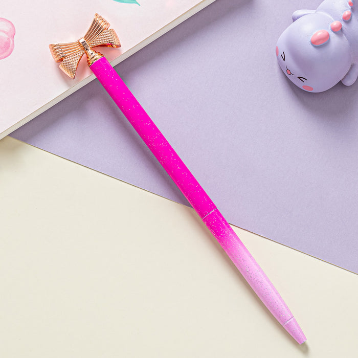 Wholesale Ballpoint Pen Metal Cute Bow Twist JDC-BP-HongD010