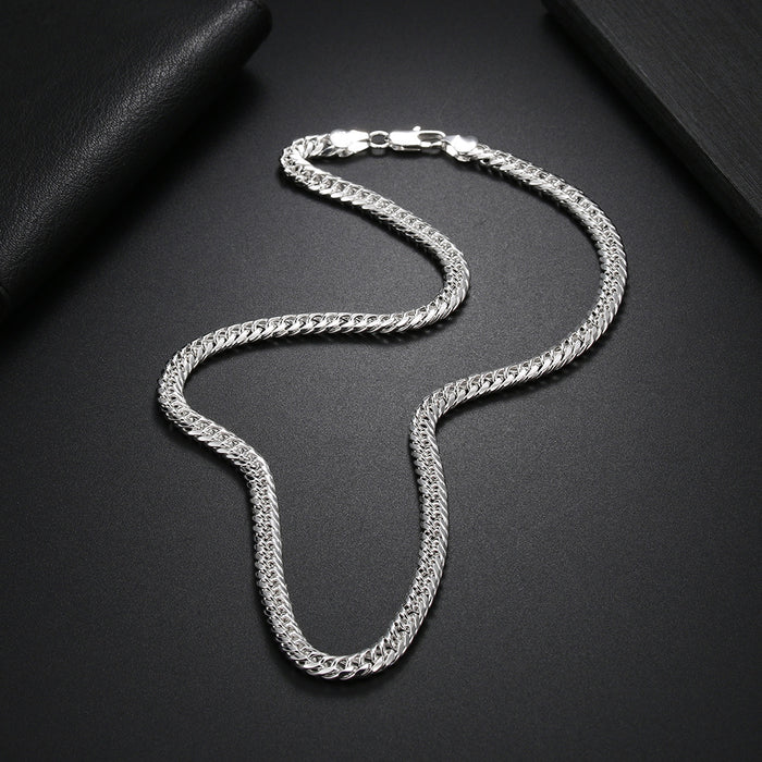 Wholesale Silver Plated Jewelry Fashion Jewelry Full Side Necklace JDC-NE-JSH003