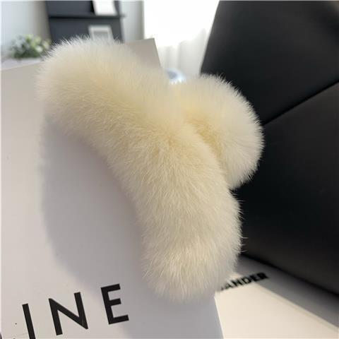 Wholesale Hair Clips Rex Rabbit Hair Large Elegant Cute Plush MOQ≥2 JDC-HC-ShaoX001